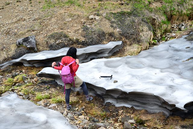 雪渓を食べる？