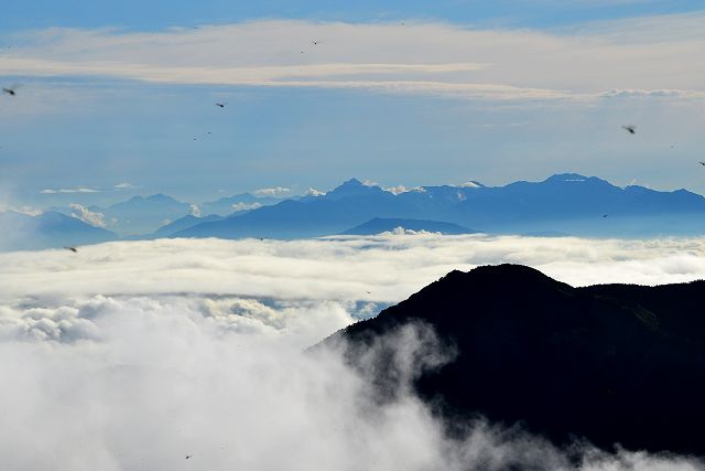 白山・アルプス展望台から眺めた剱岳と立山連峰