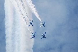 2012年 ブルーインパルス事前飛行訓練 チェンジ・オーバー・ループ 6