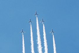 2012年 ブルーインパルス事前飛行訓練 ワイド・トゥ・デルタ・ループ 1