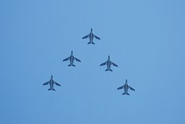 2012年 ブルーインパルス事前飛行訓練 上向き空中開花 1