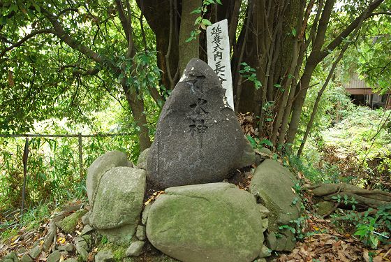 長谷山口坐神社 水神の石碑