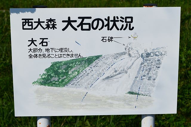 西大森 大石の状況 説明図