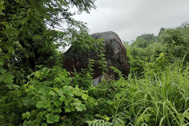 横江野開の常願寺川右岸河川敷にある大転石
