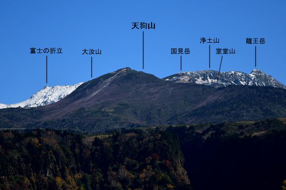 滝見台から見た天狗山