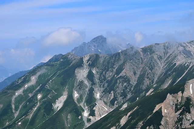 浄土山南峰から眺めた剱岳