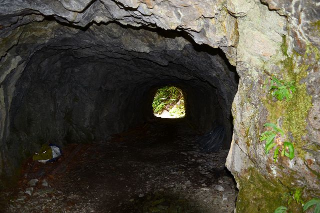 欅平側から見たトンネル内部