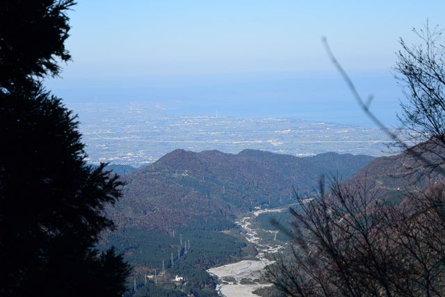 1460m地点から見た富山平野