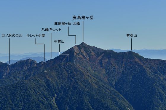 富山県立山の別山から見た鹿島槍ヶ岳