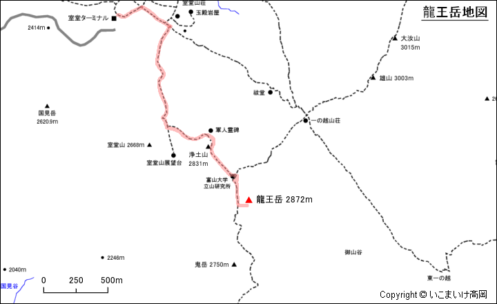 龍王岳地図