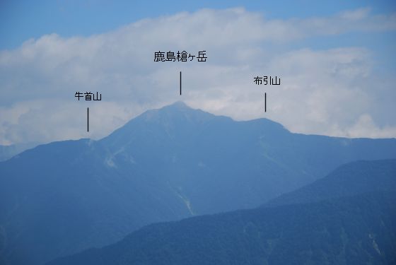 立山・東一の越から見た鹿島槍ヶ岳