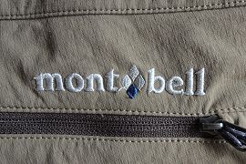 尻ポケット上の刺繍「mont-bell」