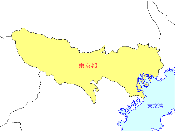 東京都白地図 いこまいけ高岡