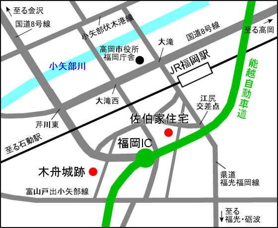 木舟城跡 地図