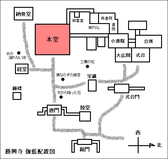 勝興寺本堂の地図