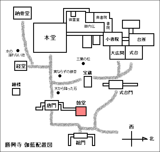 勝興寺鼓堂の地図
