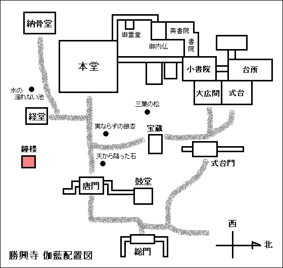 勝興寺鐘楼の地図